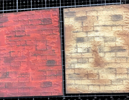 Technique scrapbooking “Texture Mur de briques”