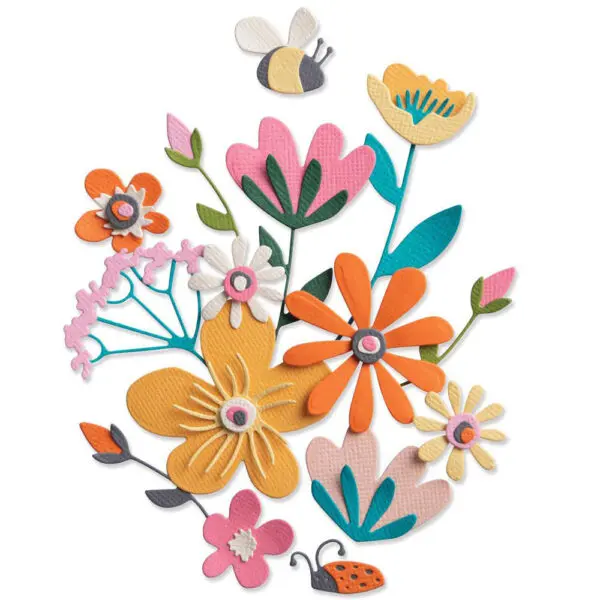 Sizzix Die Thinlits Fabuleuses Fleurs Audacieuses