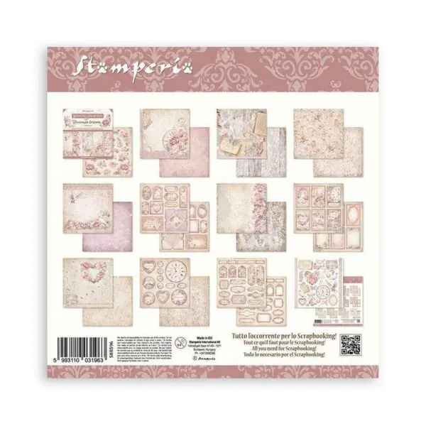 Stamperia Ensemble 8" x 8" Romance pour Toujours – Image 2