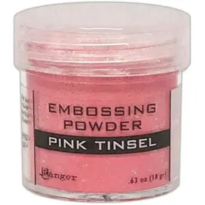 poudre embossage tinzel rose