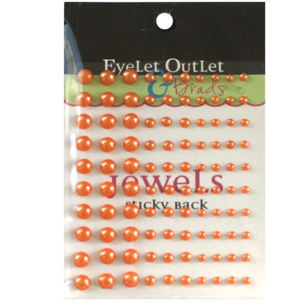Eyelet outlet perles adhésives orange