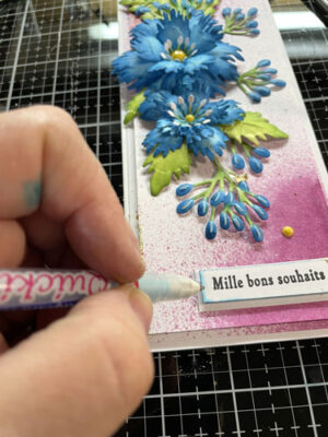 Bordure or avec Gilding flake et crayon quickie glue tutoriel Herazz