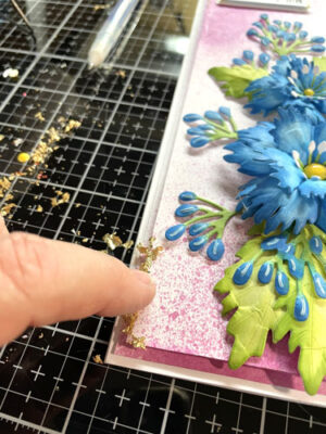 Bordure or avec Gilding flake et crayon quickie glue tutoriel Herazz