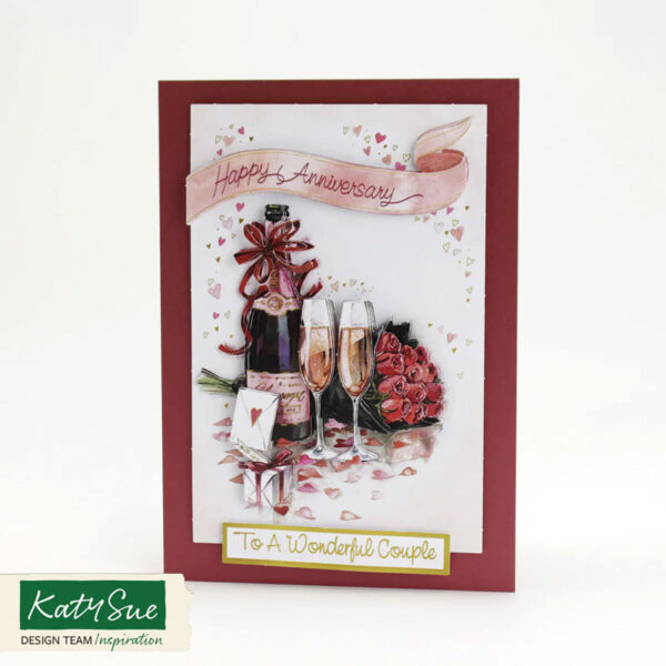 Die Cut Decoupage – Champagne &Roses