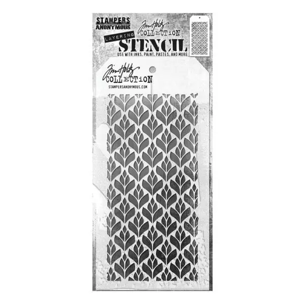 Tim Holtz Stencil Floral Déco
