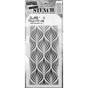 Tim Holtz Stencil Plumes décp