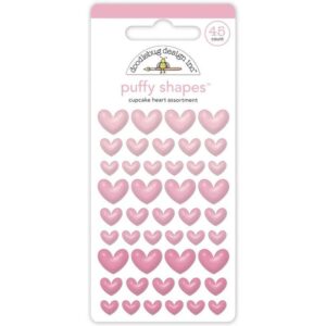 Doodlebug autocollants coeurs roses