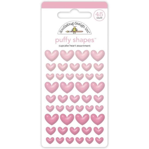 Doodlebug autocollants coeurs roses