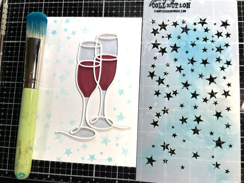 Stencil Tim Holtz Falling Stars, boutique Herazz
