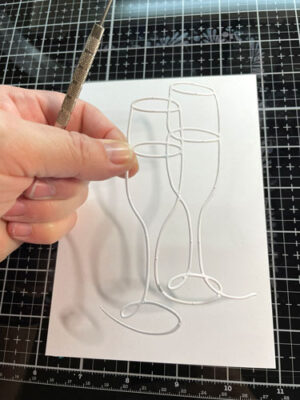  Matrice de découpe "Flutes de champagne" de Creative expression