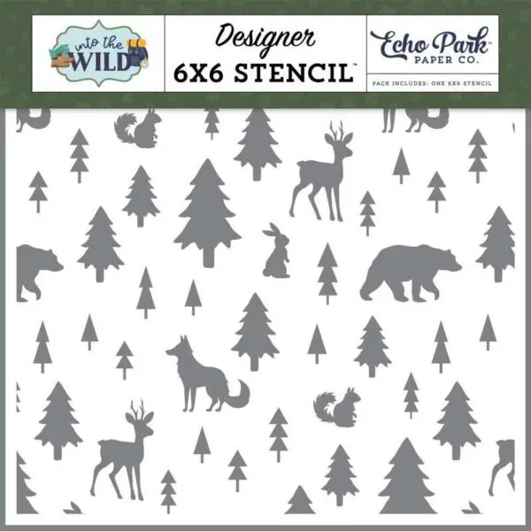Pochoir animaux et camping