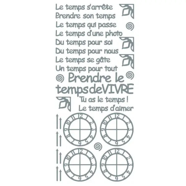 Peel Off Stickers - Le temps s'arrete