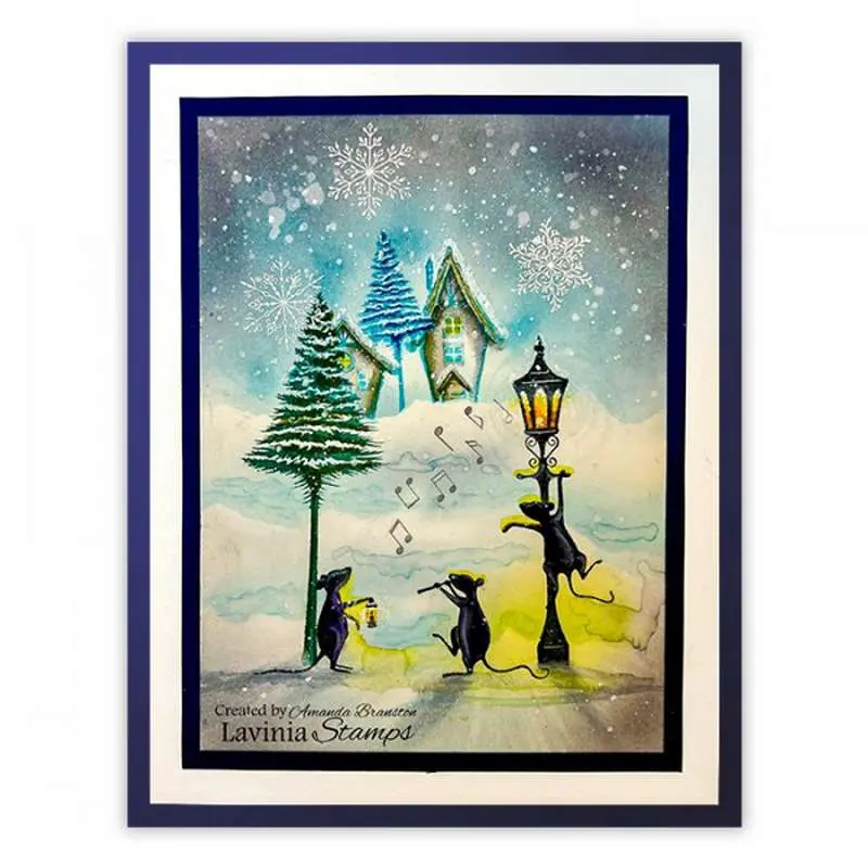 Lavinia Snowy Fir Tree Stamp
