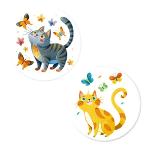 Badges Herazz Chats et Papillons