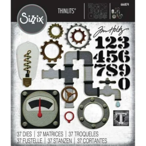 Sizzix Thinlits Matrices de coupe par Tim Holtz Coffre industriel