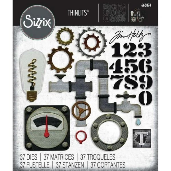 Sizzix Thinlits Matrices de coupe par Tim Holtz Coffre industriel
