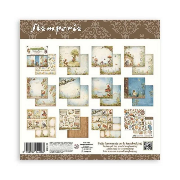 Stamperia Scrapbooking Pad 8"X8" 10/Pkg Hidden Grove