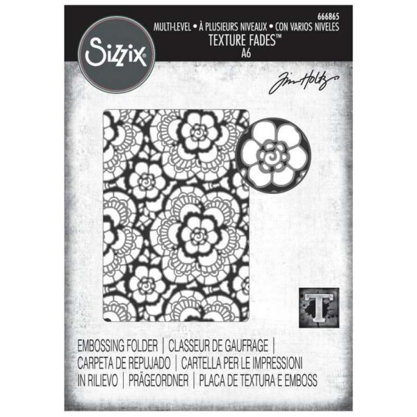 Plaque d.embossage Sizzix par Tim Holtz Dentelle