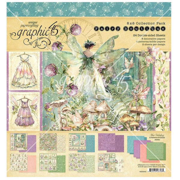 Graphic 45 Ensemble 8"X8" Boutique des Fées