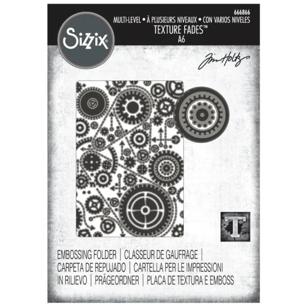 Plaque embossage Tim Holtz Engrenages