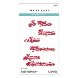 Spellbinders matrices de coupe Sentiments en français