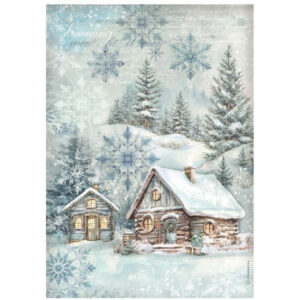 Stamperia Papier de Riz Chalet du Hibou