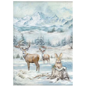 Stamperia Papier de Riz Vie sauvahe Hivernale