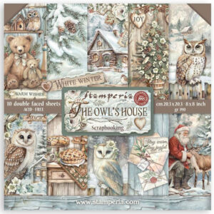 Stamperia Ensemble papiers de scrapbooking 8x8 pouces Maison du Hibou