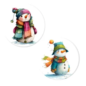 Herazz Badges Petits Bonhommes de Neige