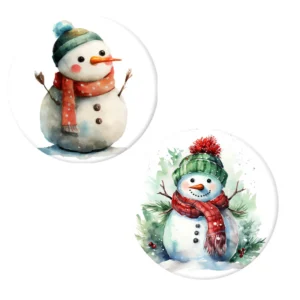 Herazz Badges Bonhommes de Neige