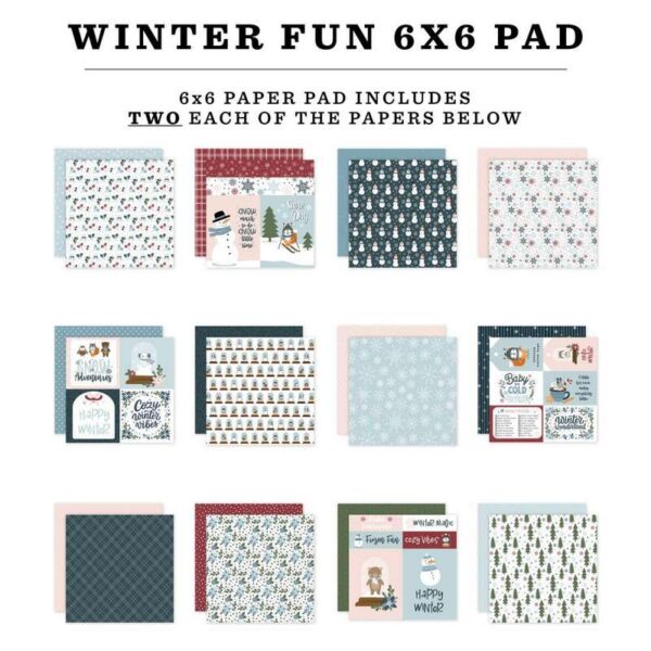 Echo Park Double-Sided Paper Pad 6"X6" Winter Fun