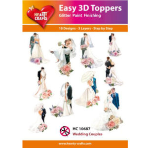 Hearty Crafts 3D toppers Mariage
