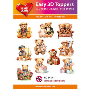 Hearty Crafts 3D toppers Ourson en Peluche