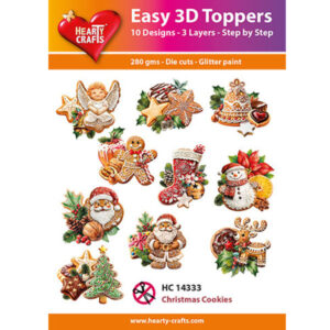 Hearty Crafts 3D toppers Biscuits de Noël