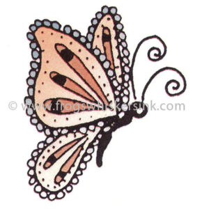 Frog's Whiskers Étampe Papillon en vol