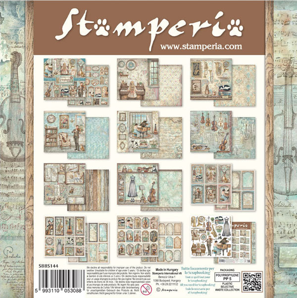 Ensemble Stamperia 8x8 pouces Symphonie