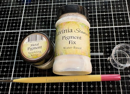 Tutoriel de carte & démo Pigment Métallique de Lavinia