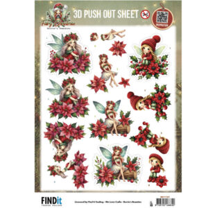 Find It Trading Image 3D Fée de Noël Poinsettia