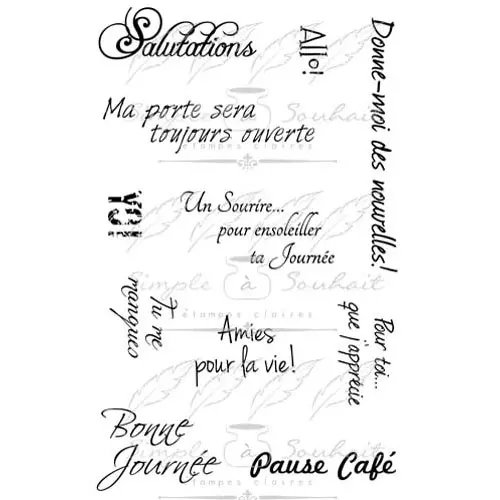 Simple à Souhait Étampe Salutations