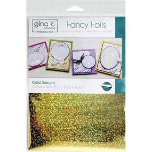 Gina K Designs Fancy Foil 6"X8" Sequins Or