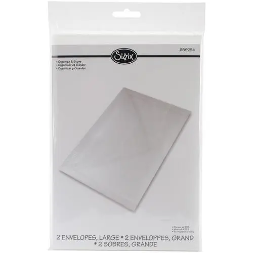 Sizzix 2 enveloppes de plastique 6.25" X 9.0"