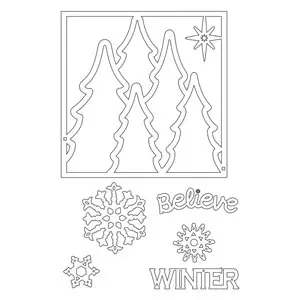 Sizzix Thinlits Die - Façade de carte 5" x 5"