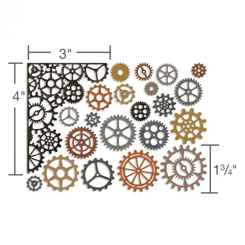 Sizzix Thinlits Die - Coin & Engrenage