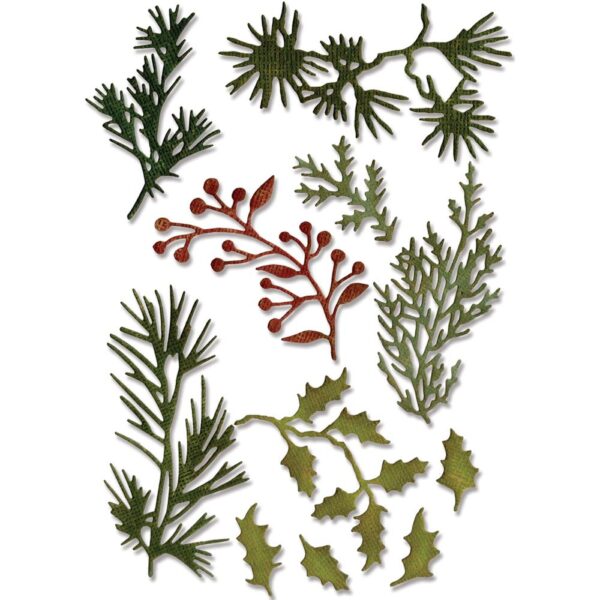 Sizzix Thinlits Die Paper Mini Branchage hivernal