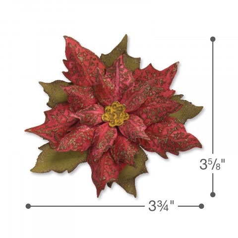 Sizzix Bigz Die & Plaque embossage Tattered Poinsettia