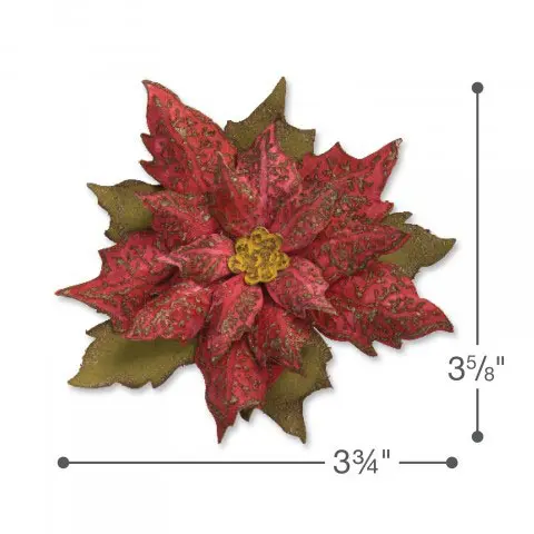 Sizzix Bigz Die & Plaque embossage Tattered Poinsettia
