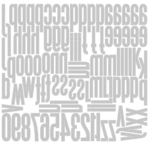 Sizzix Die Thinlits Lettres minuscules & Nombres