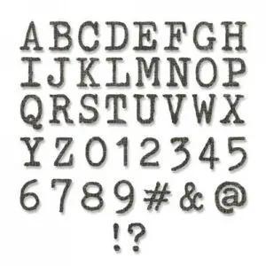 Sizzix Die Thinlits Lettres majuscules & Nombres petits