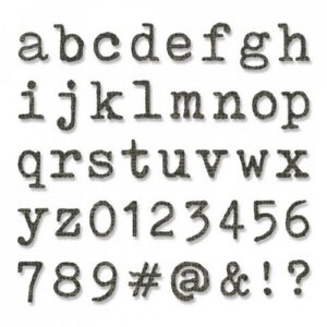 Sizzix Die Thinlits Lettres minuscules & Nombres petits