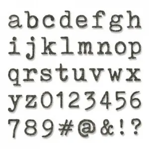 Sizzix Die Thinlits Lettres minuscules & Nombres petits